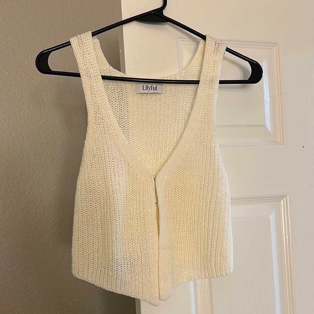 Lilyful Cream Knit Vest